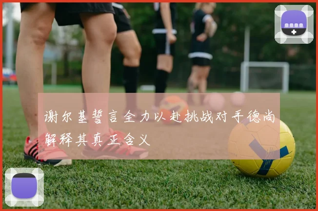 谢尔基誓言全力以赴挑战对手德尚解释其真正含义
